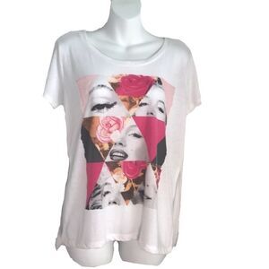 Marilyn Monroe Graphic Tee Short Sleeve Tee White